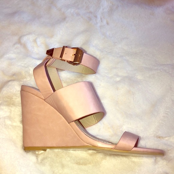 Shoes - New (NWT) Light Pink Leather Wedge Size 8.5